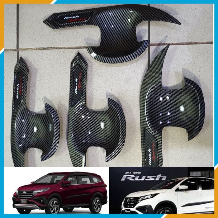 VARIASI Outer mangkok handle carbon TOYOTA All new rush / DAIHATSU ALL NEW TERIOS 2018 SAMPAI 2021 K