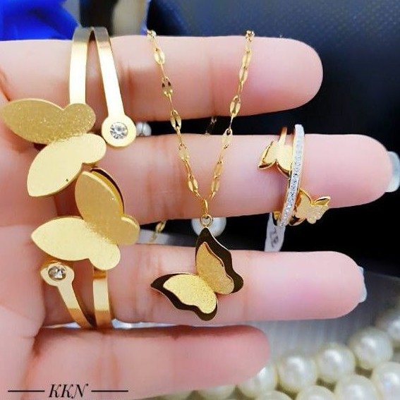 Titanium set perhiasan wanita terlaris 2851L