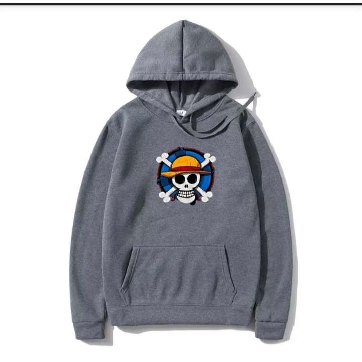 JOSJOLI_STORE/Sweater Hoodie Lambang Pirate/Atasan Pria Dewasa Lengan Panjang/M L XL XXL