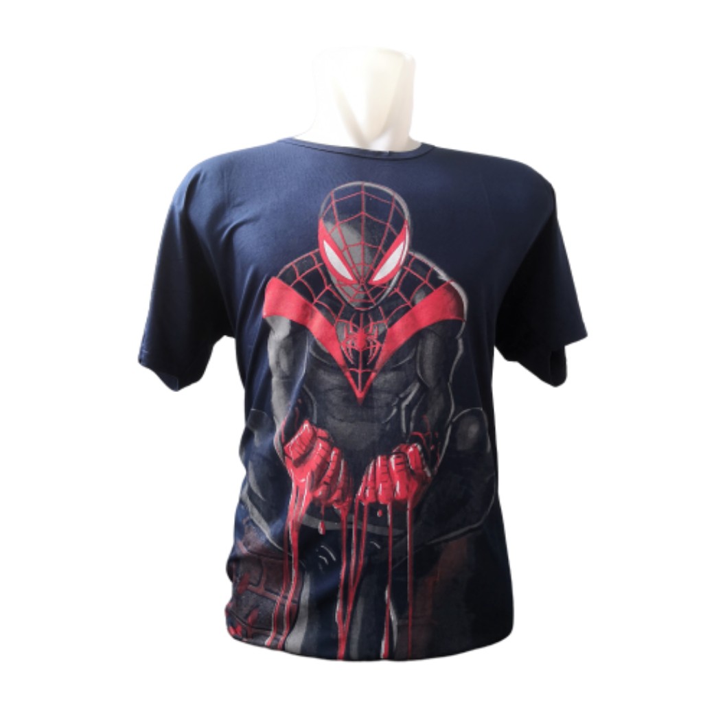 Kaos Big Size Spiderman Miles Morales  Baju Pria Jumbo Tshirt Superhero Rhymes Import Atasan Spider