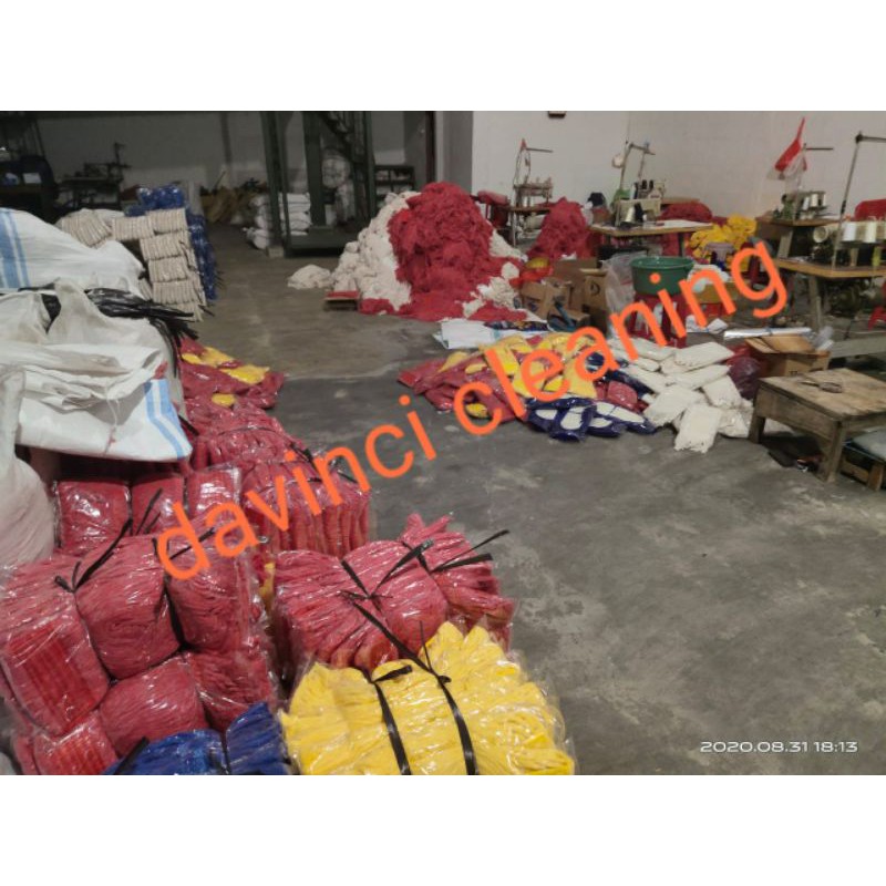 Alat Pel Lantai Alat pel Cotton Mop set cotton alat pel lantai mop set alat pel lantai mopset PUTIH