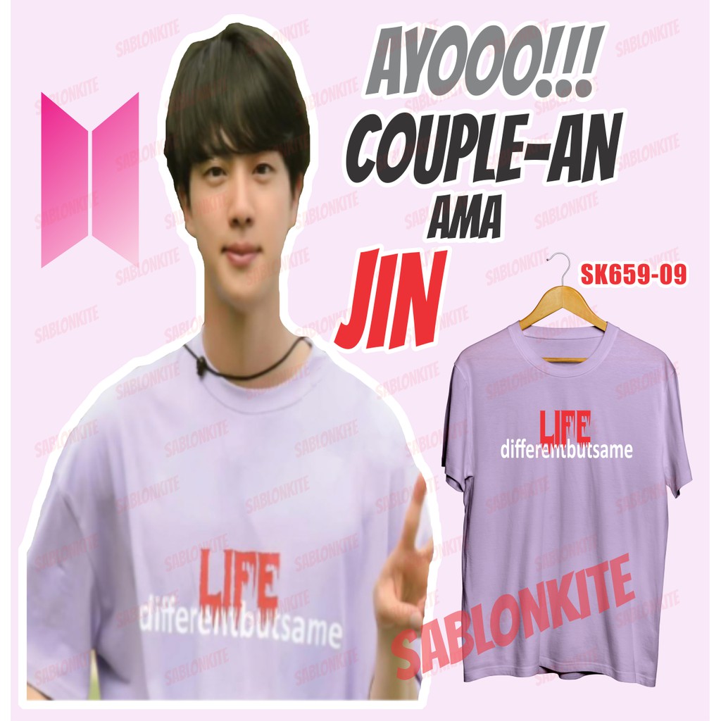 MURAH!!! KAOS KPOP MEMBER JIN LIFE DIFFERENTsk659 UNISEX COMBED 30S