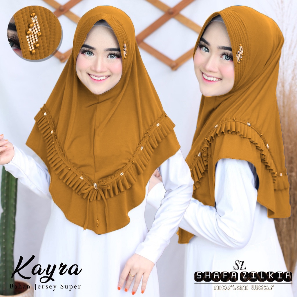 Jilbab Instan Jersey Kayra Murah / Kerudung Hijab Instan Khimar  Kayra Jersey Murah Terbaru