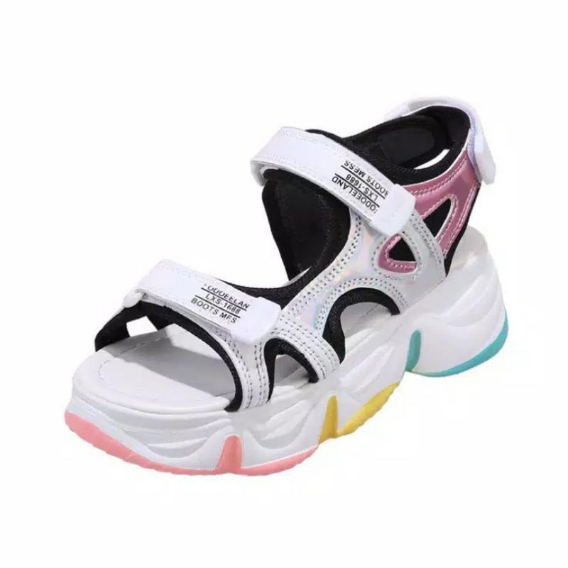 RK Collection - Sandal Wanita Imprt Berhologram Korea style Bd27-2