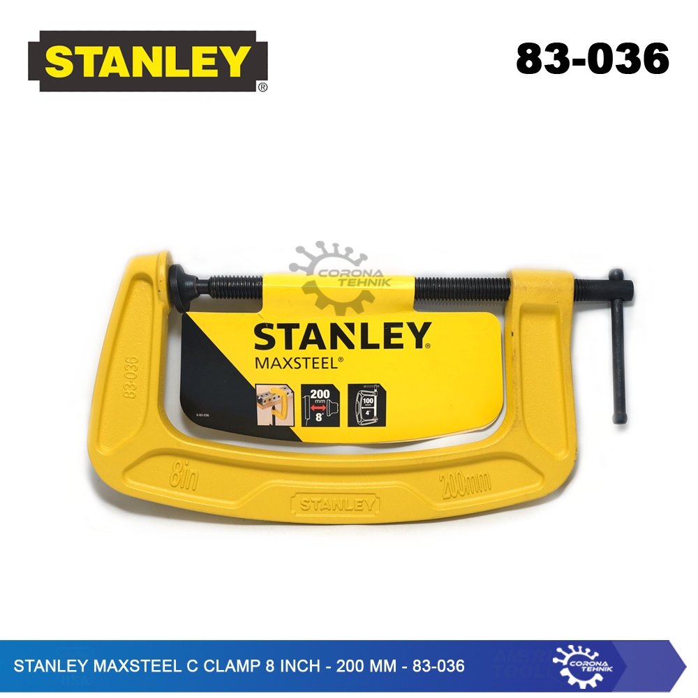 83-036 - Stanley MaxSteel C Clamp / G Clamp 8 Inch - 200 mm