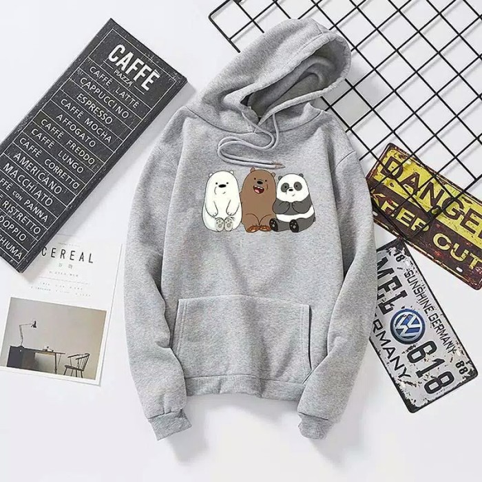 Panda Lucu Sweater Hoodie / arn grosir / Wanita Murah Trendy-1
