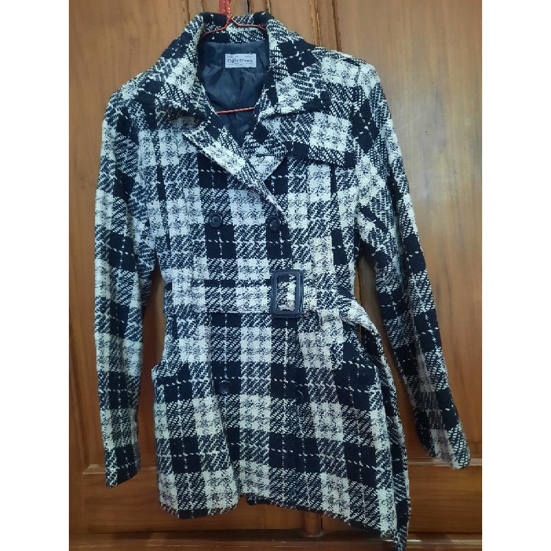 coat wool motif kotak kotak