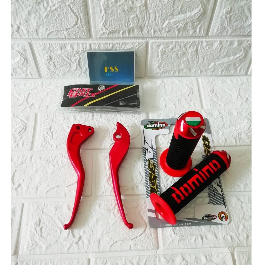 Handle Rem Variasi Model RCB ( Combi Brake ) + Handgrip Jalu Cnc = Vario 125 Techno Fi Bohlam ( 2013