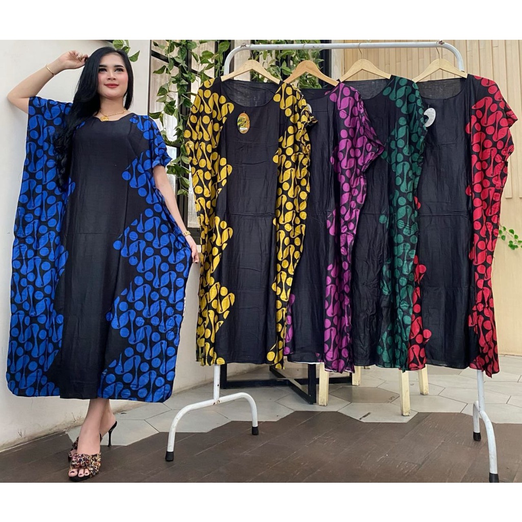 Baju Santai Daster Lowo Motif Macan Tulip Daster Kelelawar Daster Lowo Ld 130 | Long Dress Grosir Ba