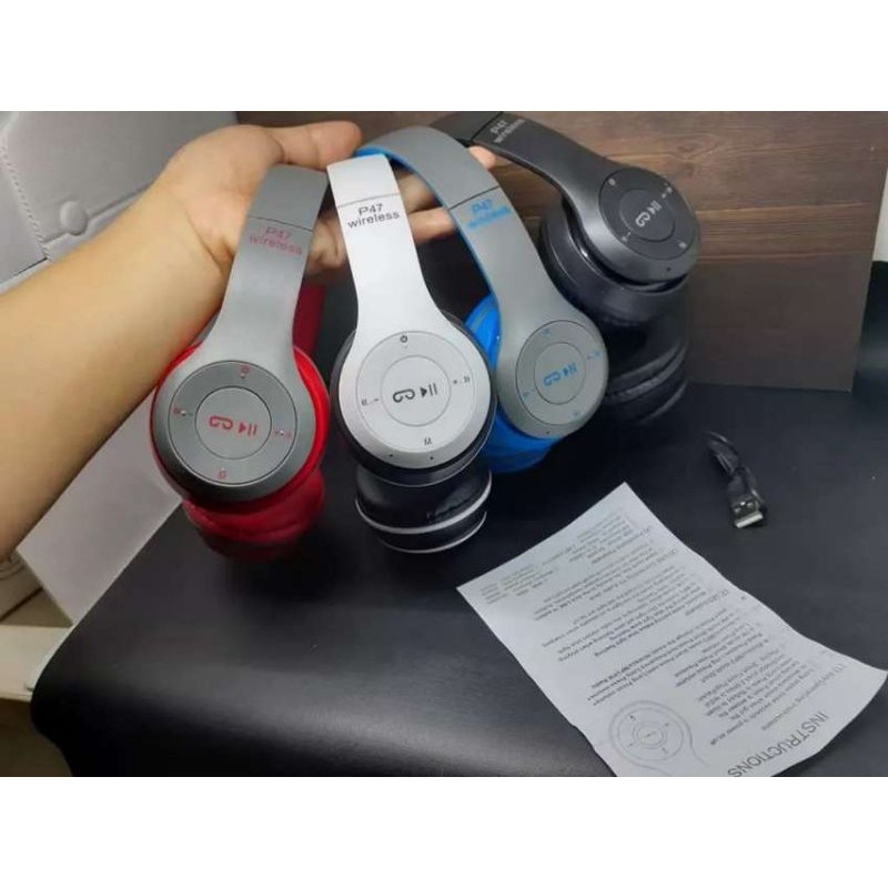 Headset Bluetooth premium Quality/ earphone wireless p-47 series