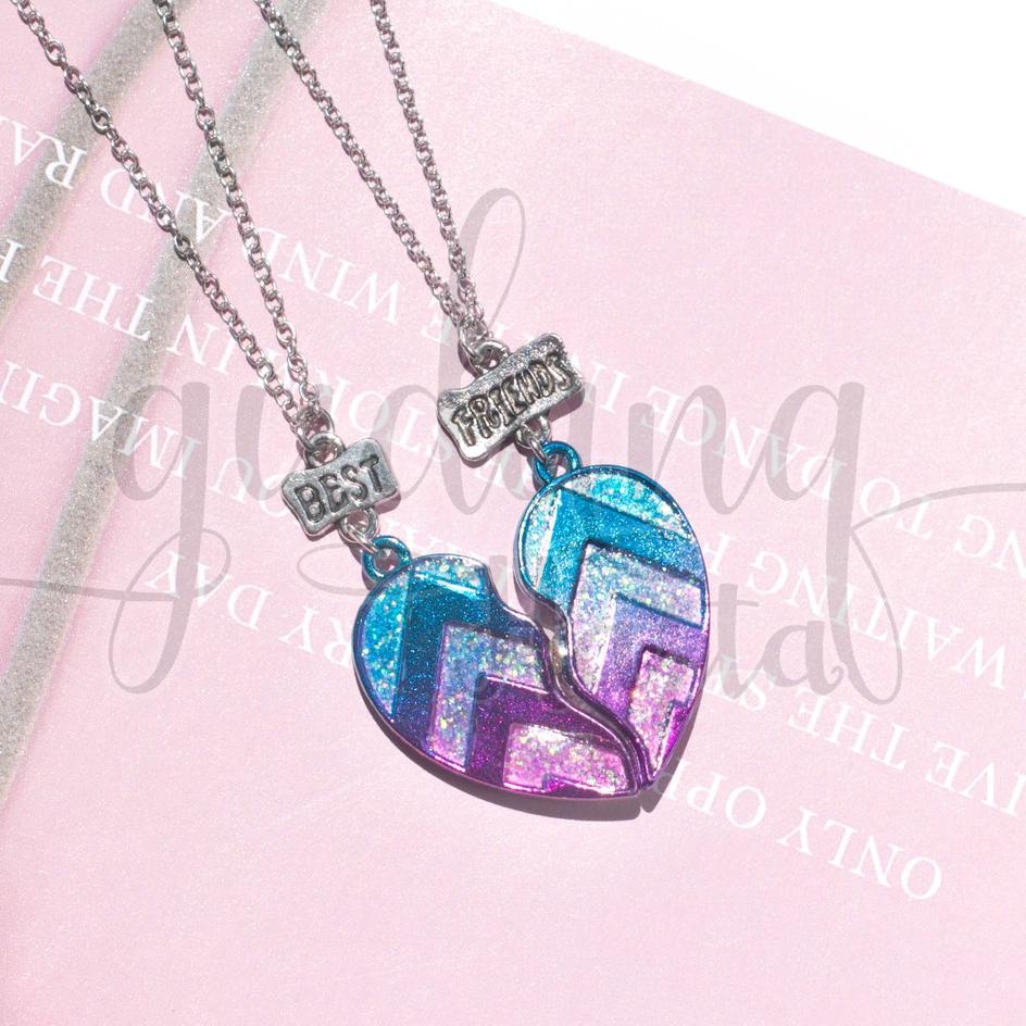 (PROMO TVN88) Kalung BFF Best Friend Heart Magnet Lucu Kalung Couple Hati Imut GH 204106 ⁎