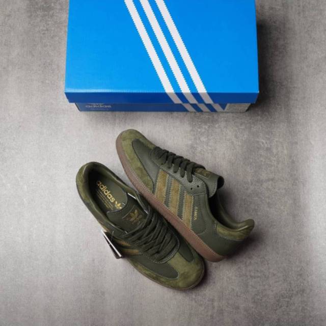 Adidas Samba Vegan Dark Green olive gum