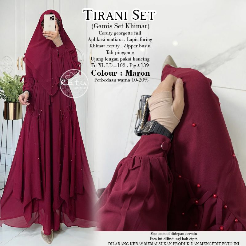 TIRANI SET | GAMIS SET KHIMAR BY RATU