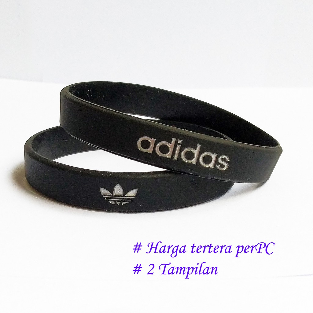 KADO BRACELET ADIDAS GELANG TANGAN PRIA ORIGINAL SILVER