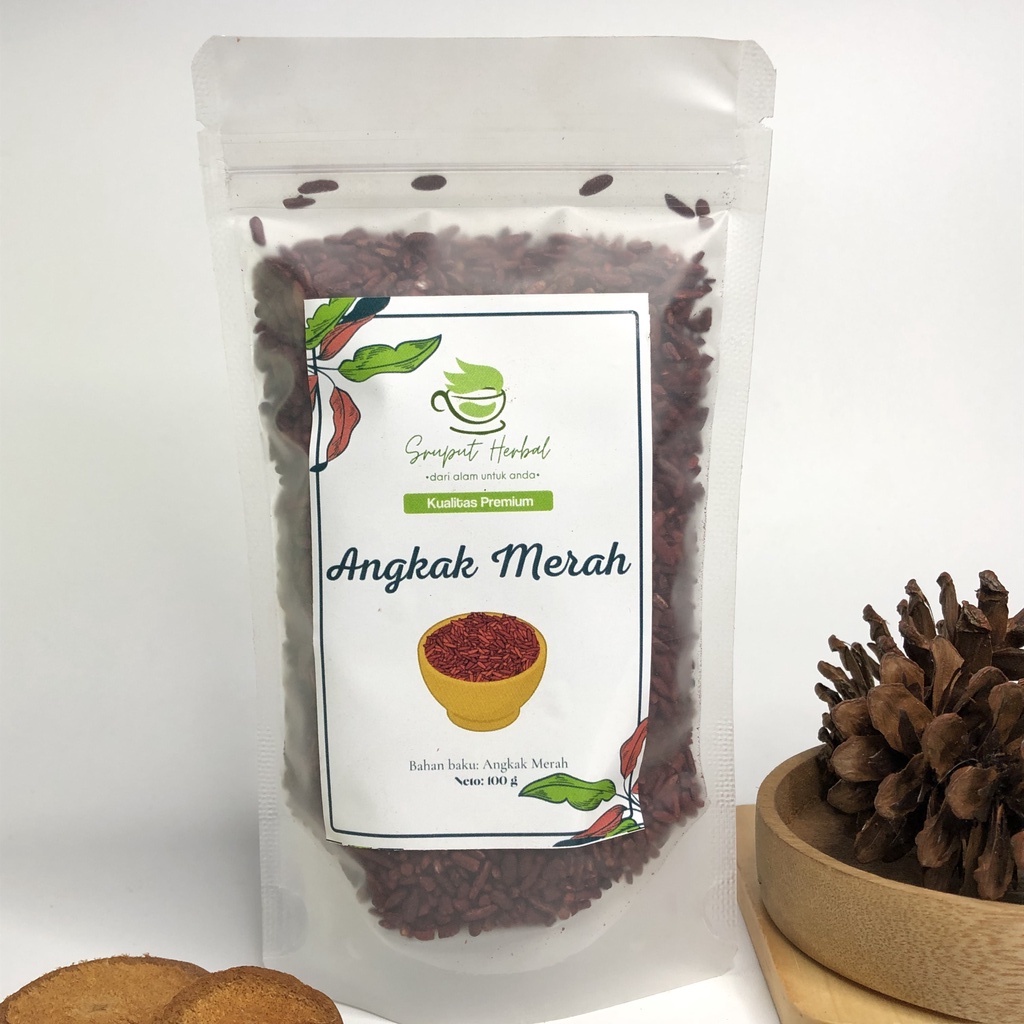 100gr Angkak Merah Asli Premium Red Yeast Rice Berkualitas JSR Rempah Sruput Herbal