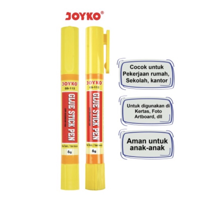 

Lem Batang Pen Glue Stick Pen Joyko GS-115 6gr