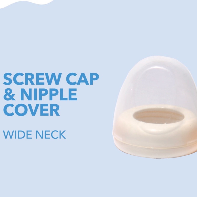 PIGEON Screw Cap and Nipple Cover Wide Neck | Tutup Botol Susu Bayi