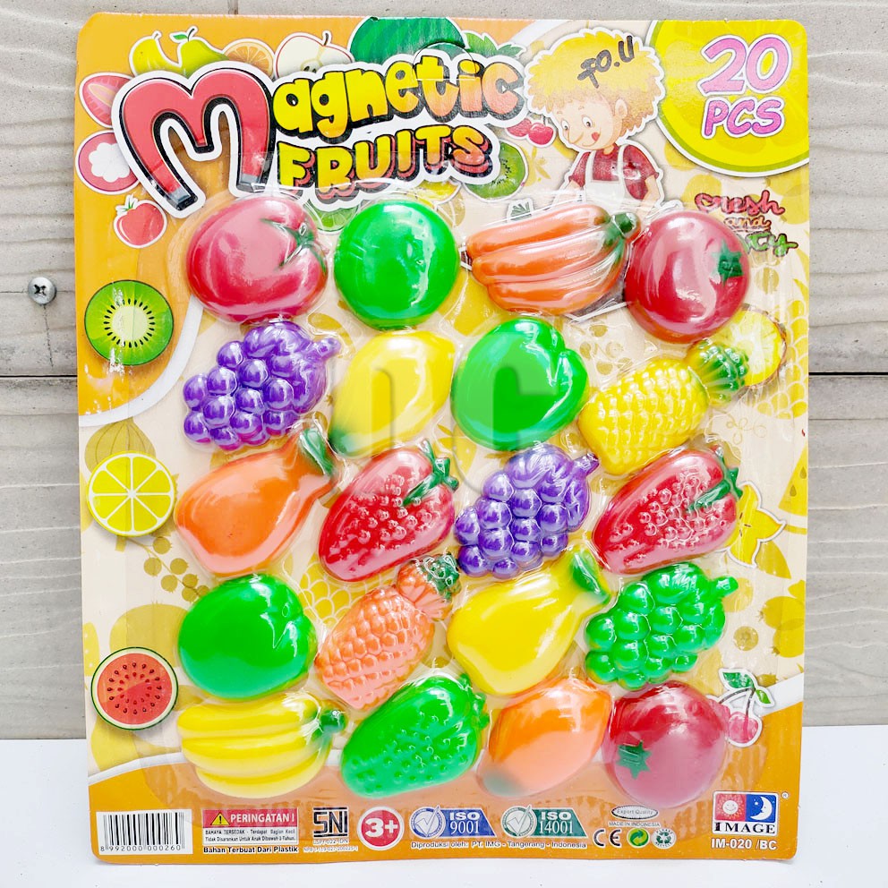 Magnetic Fruits Memo Holder Tempelan Kulkas Magnet Bentuk Buah-buahan