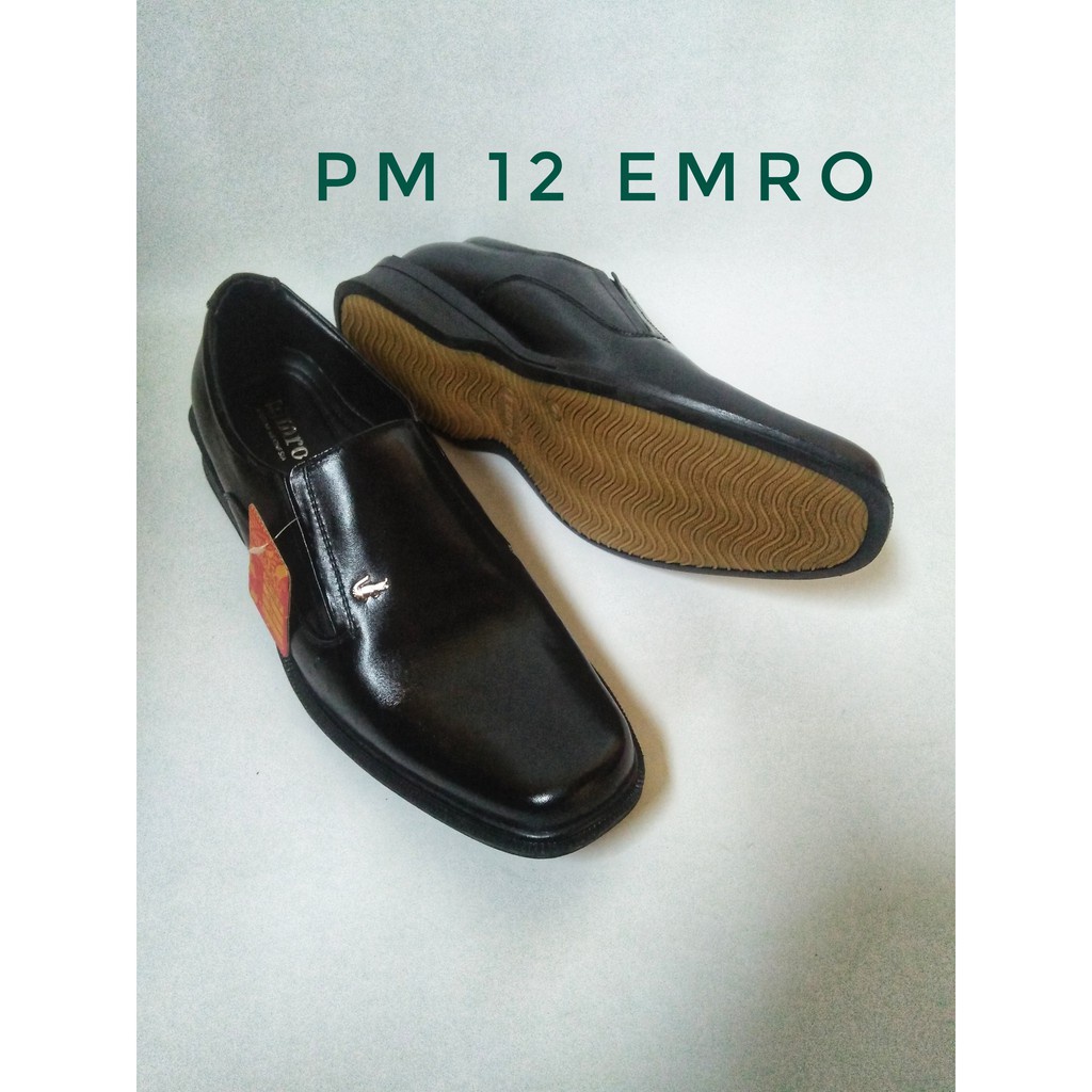 SEPATU PANTOFEL KULIT ASLI- EMRO PM 12- SEPATU KULIT ASLI