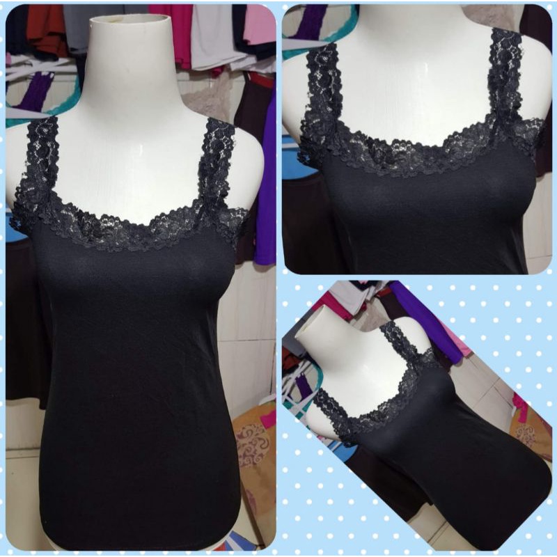 TANKTOP,TANKTOP RENDA,CAMISOLE TANKTOP,TANK TOP RENDA WANITA,TANKTOP MURAH