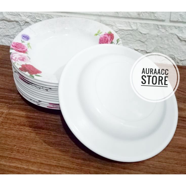 TERBARU 1 LUSIN 12PCS TATAKAN GELAS MELAMIN/ MOTIF; BUNGA/ BAHAN; MELAMIN/ UKURAN; 6INC/ TERMURAH
