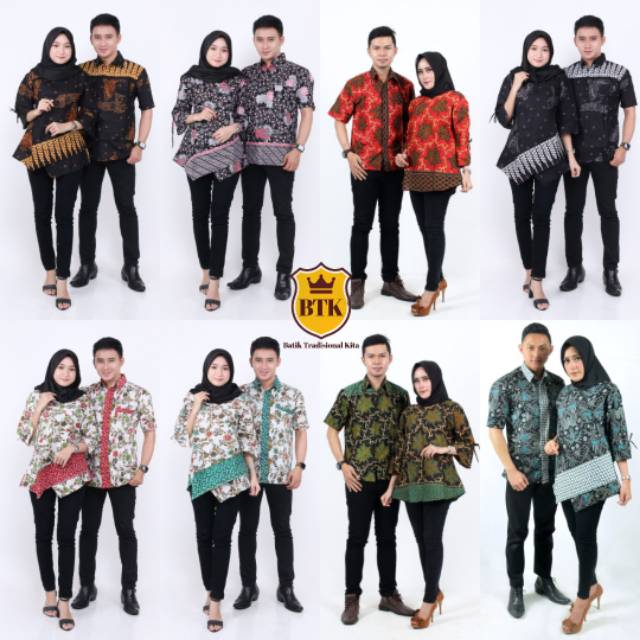 Couple Batik - Batik Wanita - Batik Pria - Blouse Batik - Hem Batik - Atasan Wanita - Atasan Pria