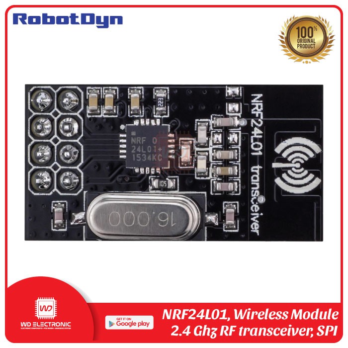 NRF24L01 2.4 GHz RF TRANSCEIVER WIRELESS MODULE ROBOTDYN NRF24L01