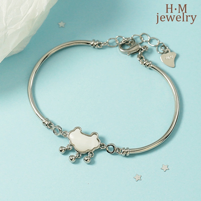 Gelang Tangan Rantai Sterling Silver 925 Dengan Liontin Gembok Untuk Wanita