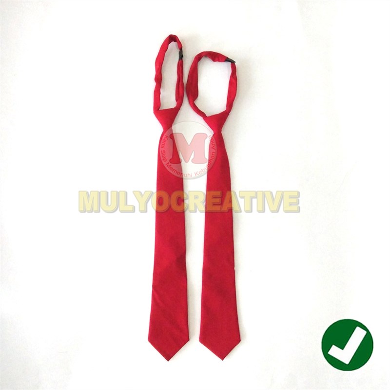 Dasi Merah Atribut Sekolah - Dasi Polos Warna Merah