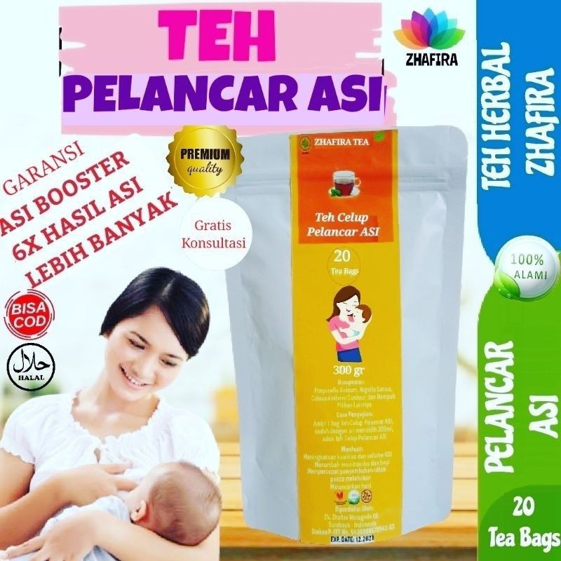 Zhafira Teh Celup Pelancar ASI Booster Tea Herbal Original Menyusui Suplemen Makanan Kesehatan COD