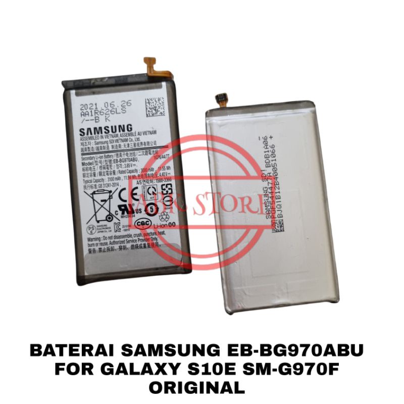 BATRE BATERAI BATTERY SAMSUNG GALAXY S10E SM-G970F EB-BG970ABU ORIGINAL 100%