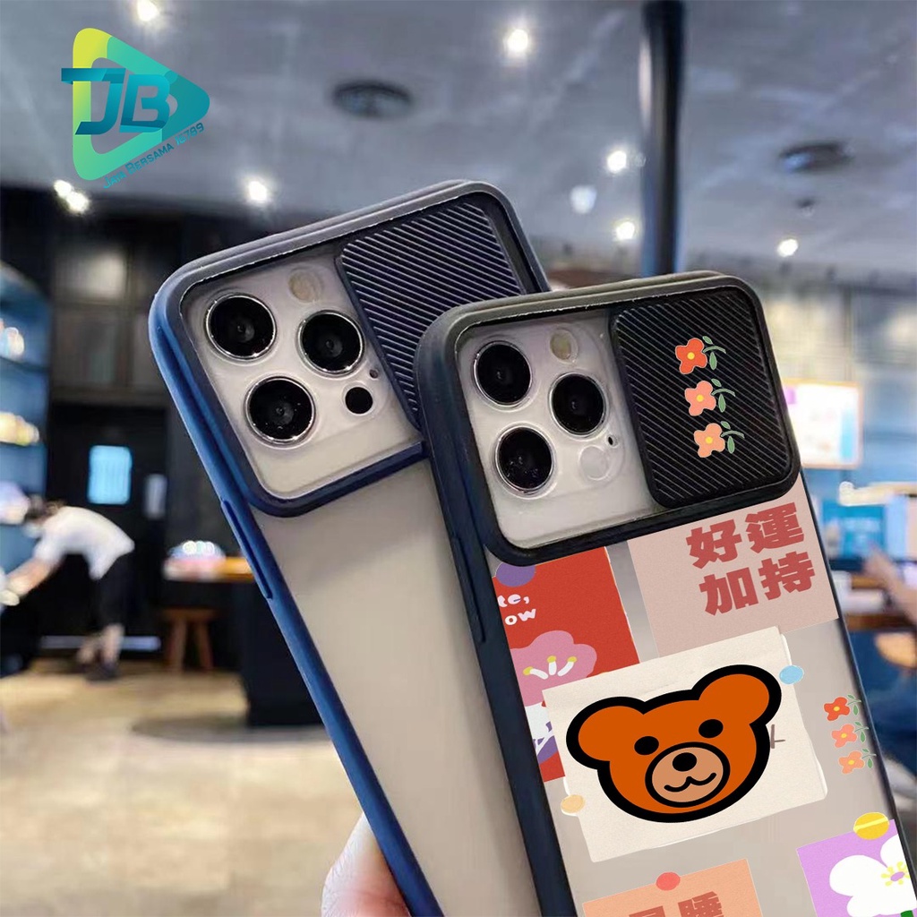 SOFTCASE SLINGCASE SLIDE PELINDUNG KAMERA BEARS SAMSUNG OPPO VIVO REALME IPHONE XIAOMI ALL TYPE JB5138