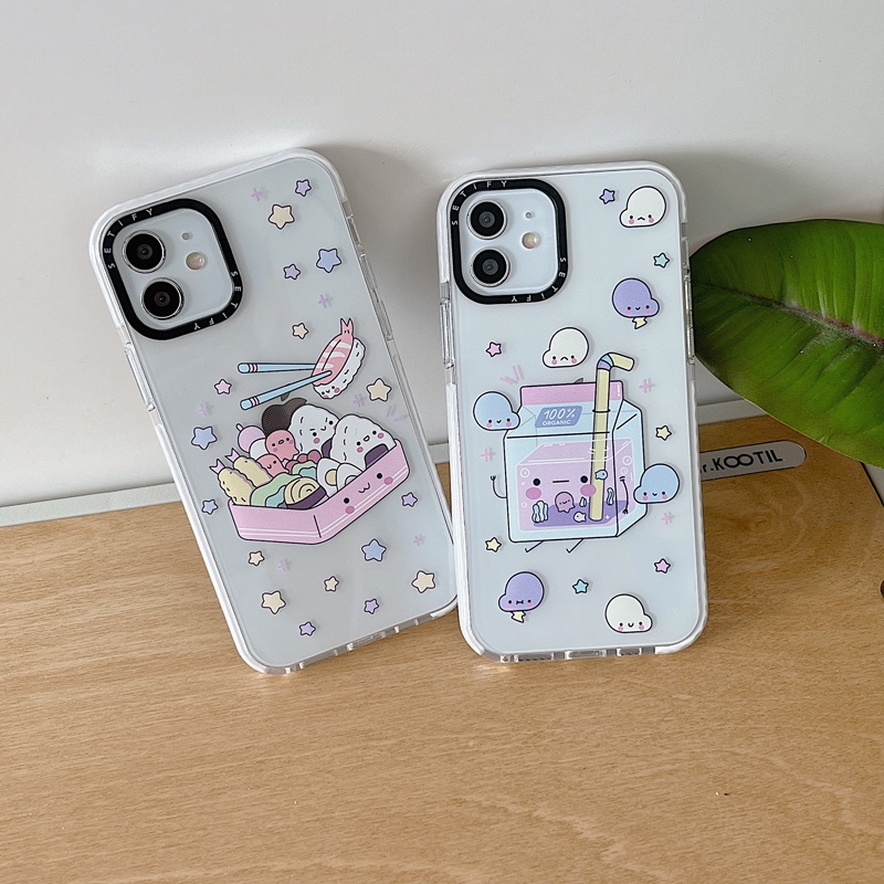 Casing Soft Case Motif Bento &amp; Juice Untuk iPhone 11 / 12 / 13 Promax / 7 / 8 + / X / XR / Xs Max