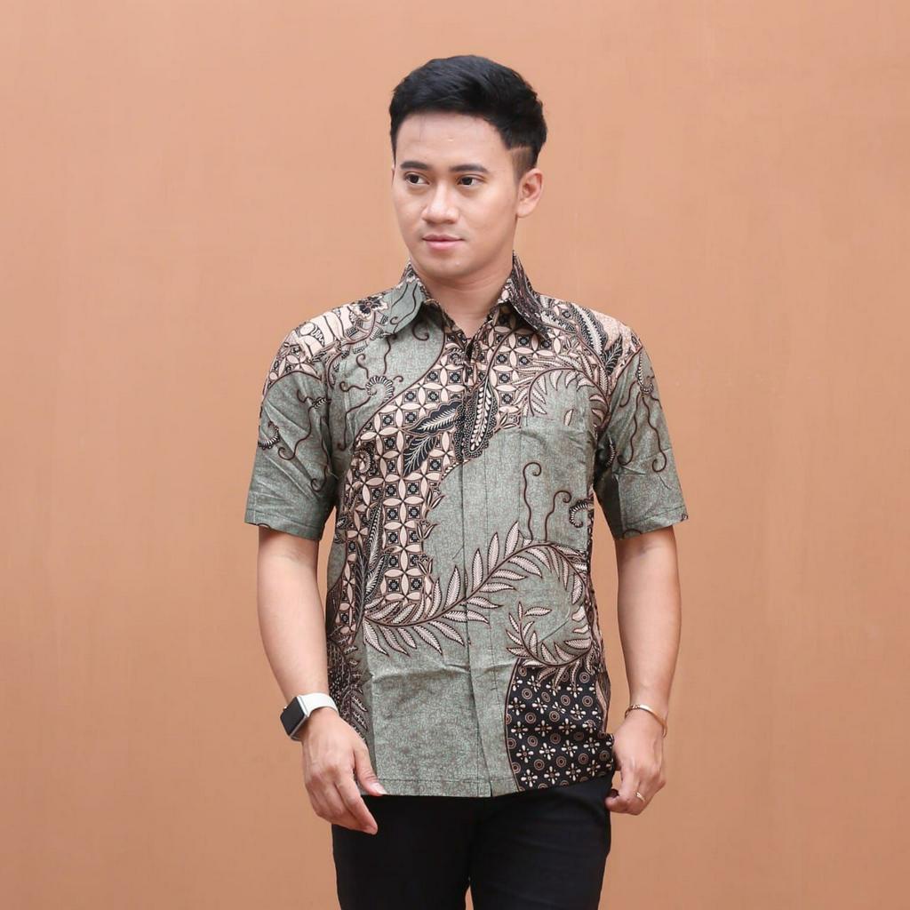 NEW ARRIVAL DISTRO BATIK PRIA BORDIR SOGAN HRB026 BATIKAF NOTOARTO BATIK IPNU-IPPNU HEM PRIA Be