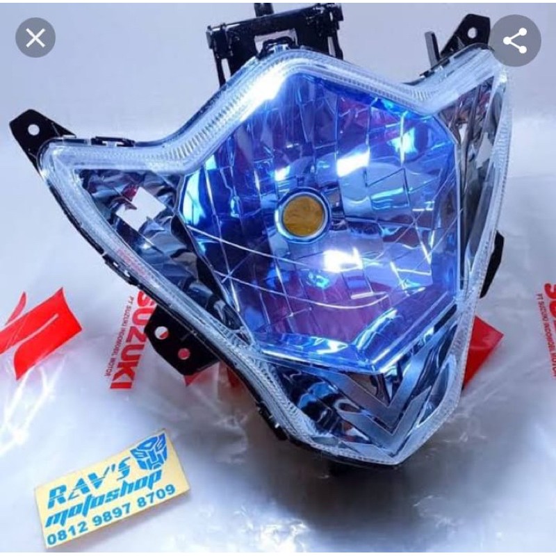 REFLEKTOR SATRIA FU FACELIFT BIRU BLUE ICE SPECIAL EDITION PREDATOR 2014 2015 ORIGINAL SUZUKI