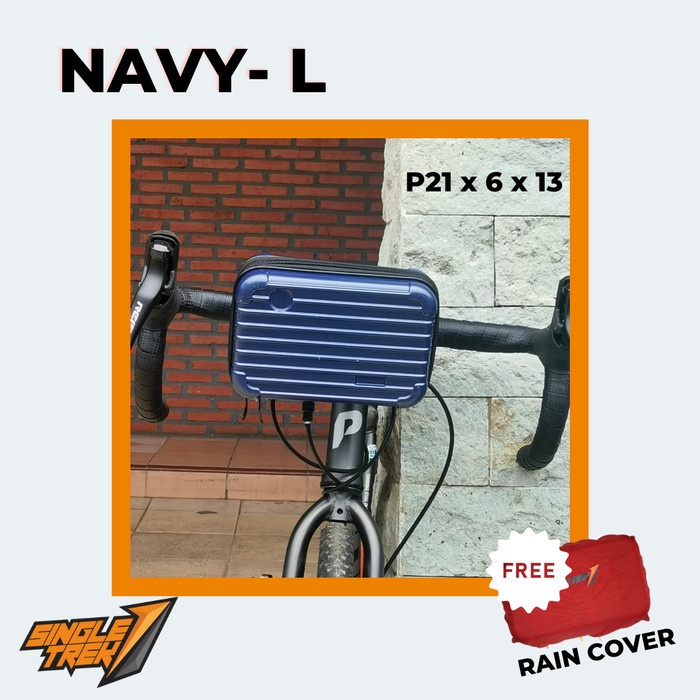 Tas Koper Sepeda Anti Pecah Sedang Handlebar atau Bawah Sadel Navy