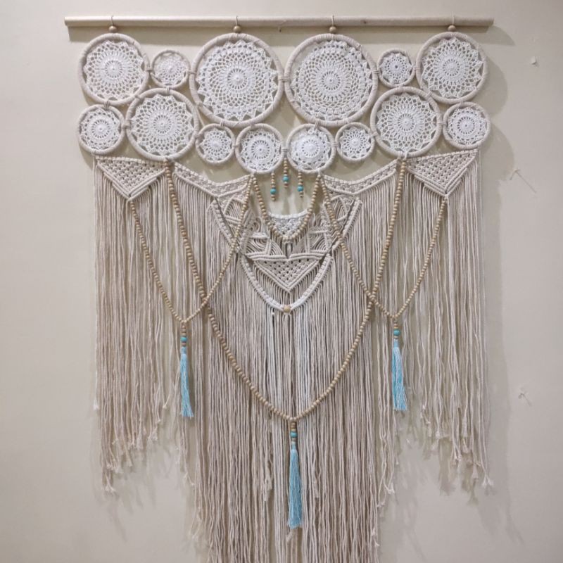 dekorasi makrame dream catcher hiasan dinding macrame gantungan dream catcher