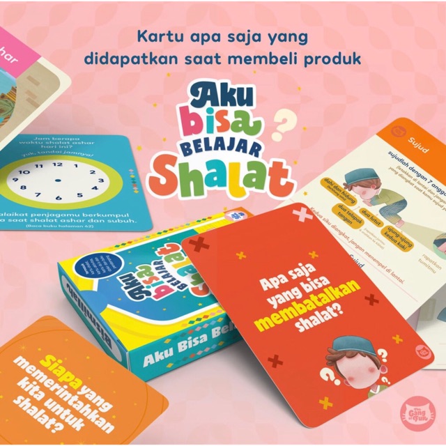 Mainan anak edukasi/flash card aku bisa belajar shalat/TGOF/aku bisa belajar shalat