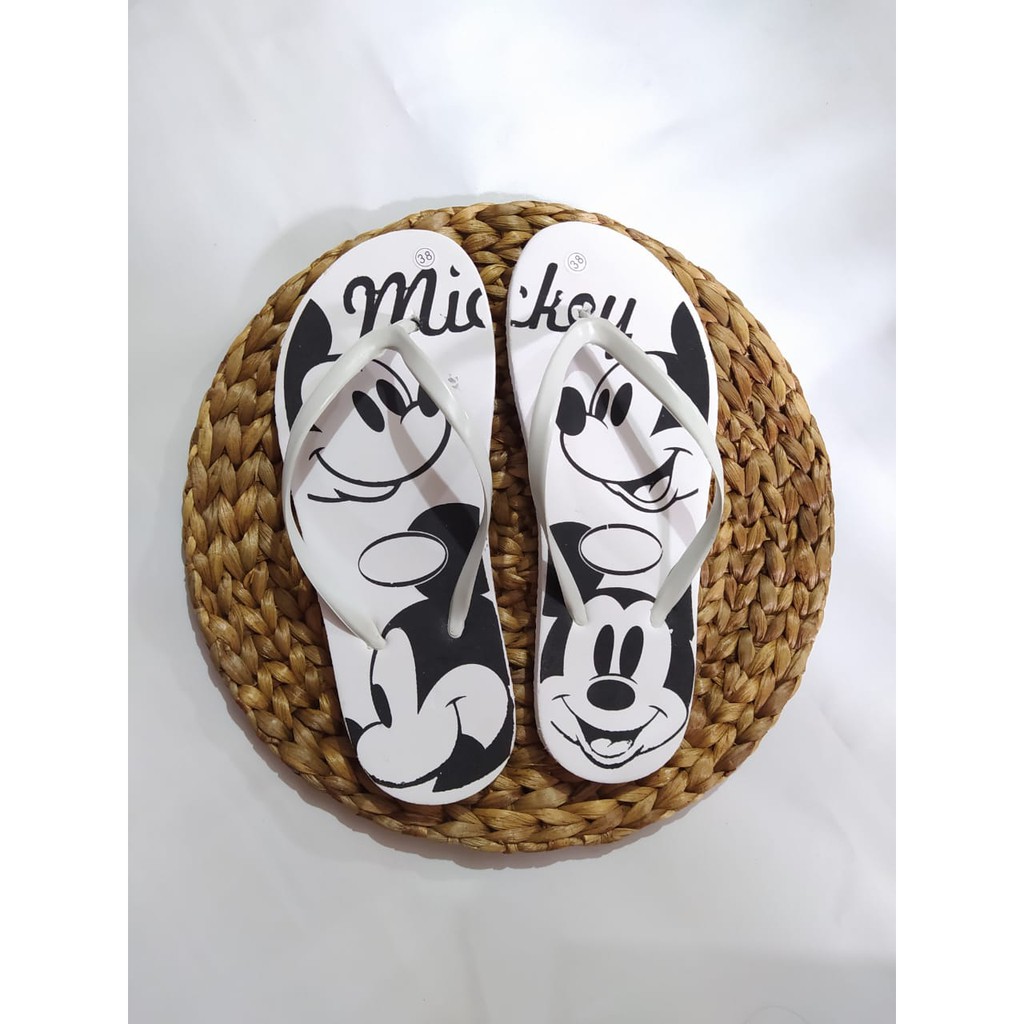 Sandal Sliper Motif Mickey Wanita