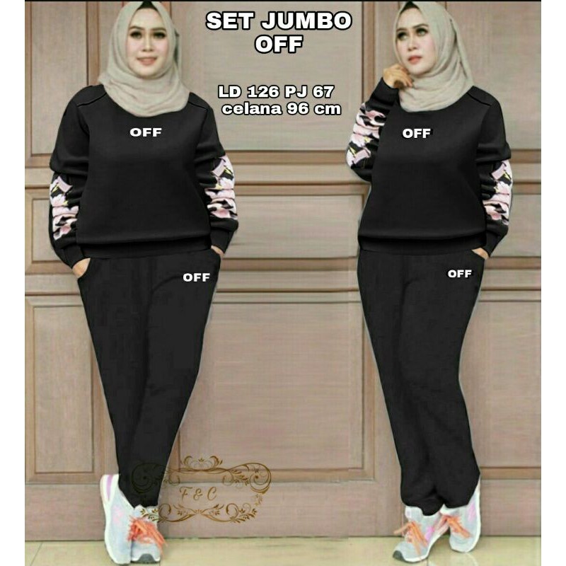 Setelan Baju Olah Raga Wanita Ukuran Jumbo Baju Setelan Wanita Jumbo Size XXL  Fashion Wanita Murah