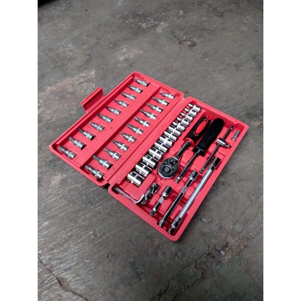 kunci shock wrench set 46 pcs - kunci sok