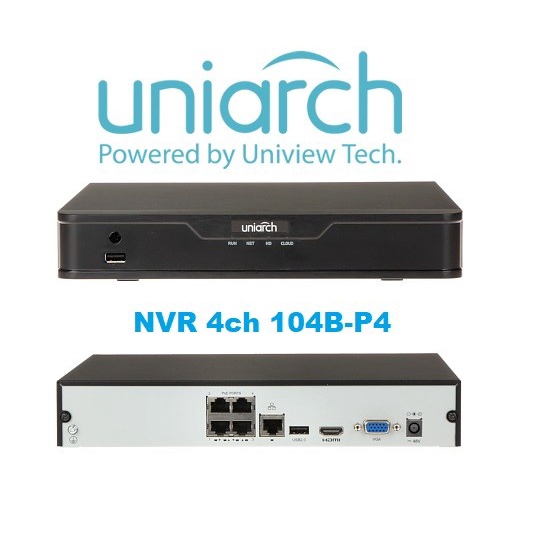 NVR 4ch UNIARCH With Poe Switch NVR-104B-P4