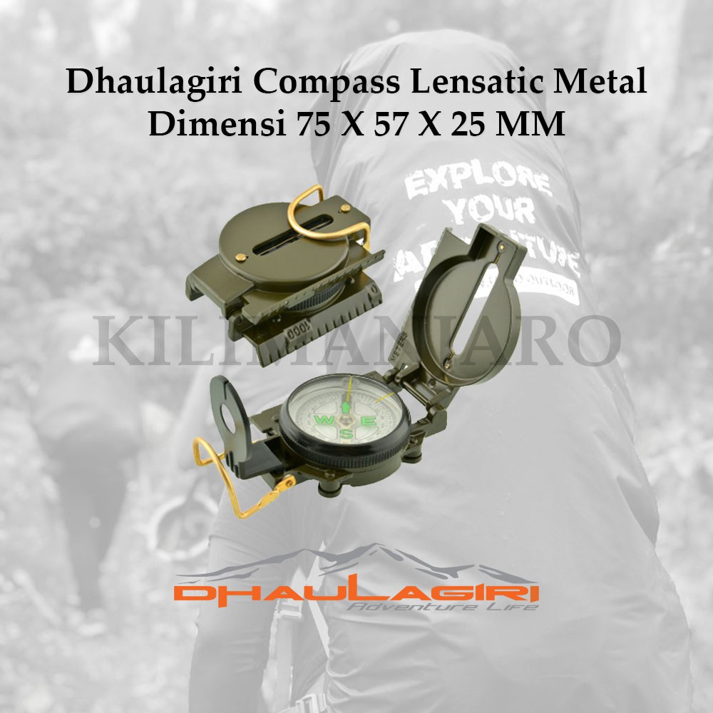Compass Dhaulagiri Besi Lensatic Kompas Outdoor Sport