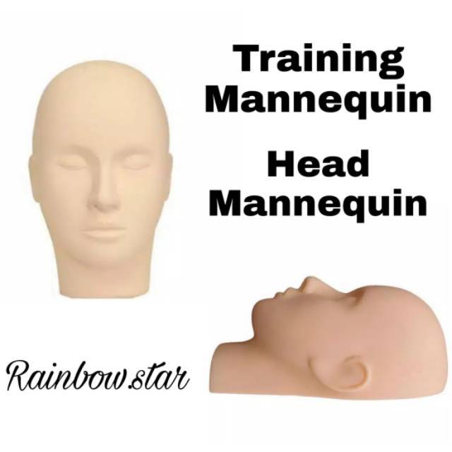 Patung Kepala Manekin Belajar Eyelash Extension / Head Mannequin