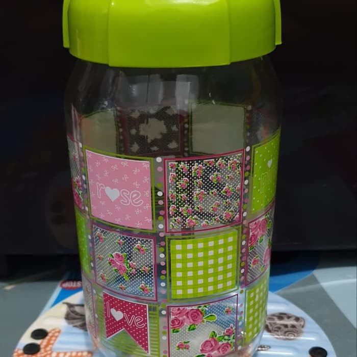 Toples kaca / toples kue kering / shabby / toples lucu