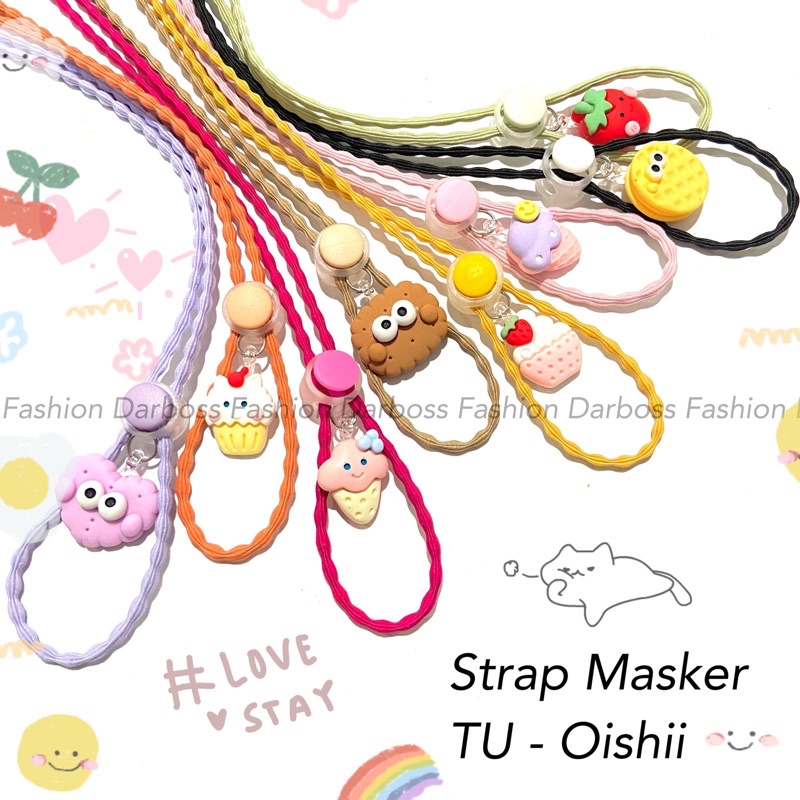 (PART 2 CR) Strap Masker 2 in 1 bisa CUSTOM NAMA / REQUEST NAMA/ konektor hijab Anak dan Dewasa / Tali Kalung Masker / Konektor Masker / Pengait Masker / Strap Masker Rantai / Clay lucu stopper warna / Tali Boba Elastis