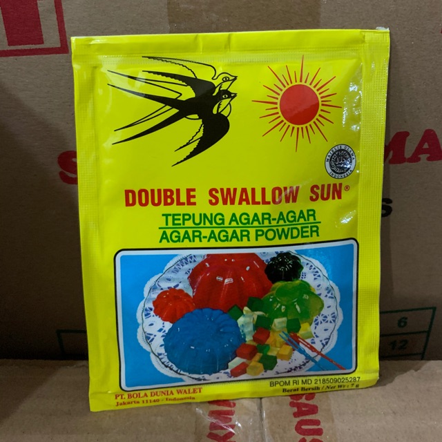 

Agar Agar Bubuk Double Swallow SUN-Tepung Agar agar/Agar Banyak Warna