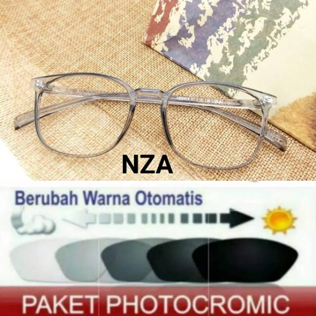 Frame Kacamata Terbaru Kacamata Anti UV Free Lensa Photocromic Minus dan Plus