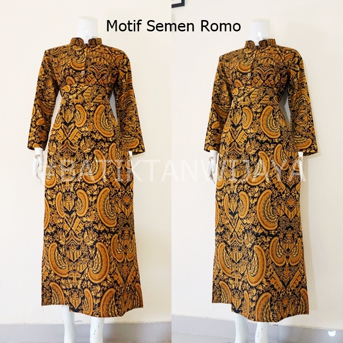 Gamis Batik Busui Friendly Bahan Katun Jarik / Gamis Muslim Wanita Cocok Untuk Orang Tua