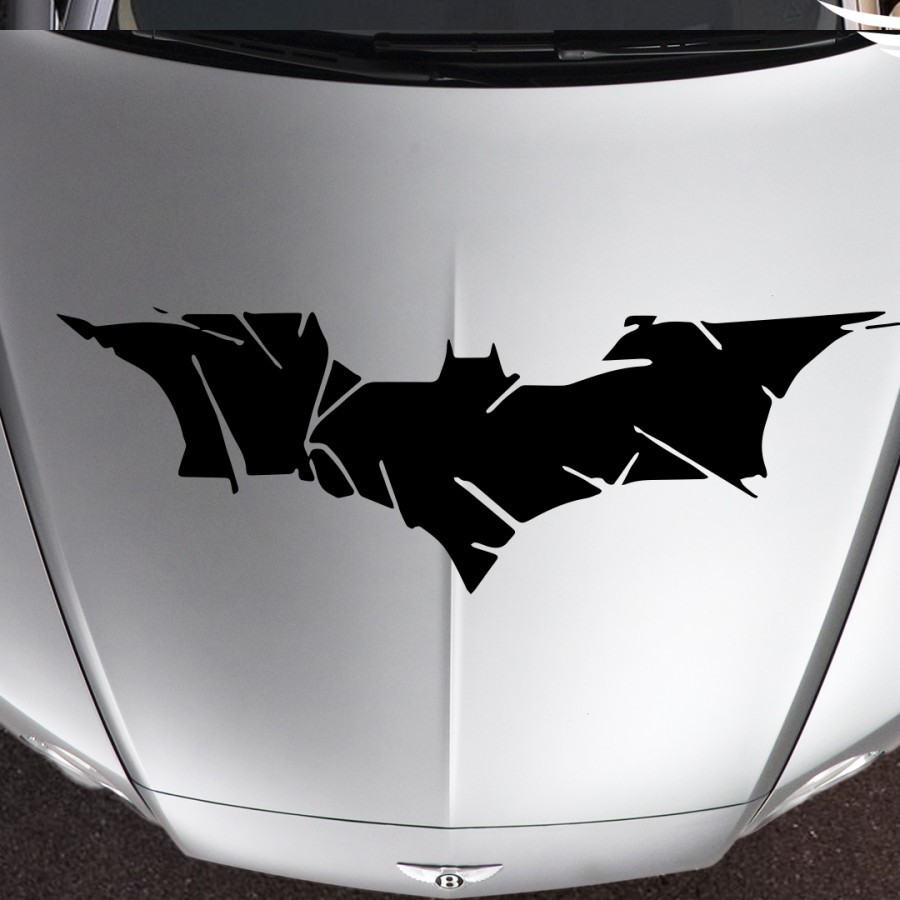 Cutting Sticker Mobil Batman Grunge Stiker Kap Keren 80cm Shopee Indonesia